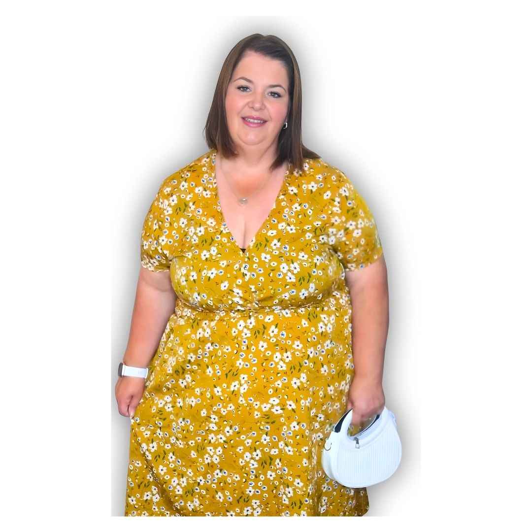 Plus Size Floral Midi Summer Dress