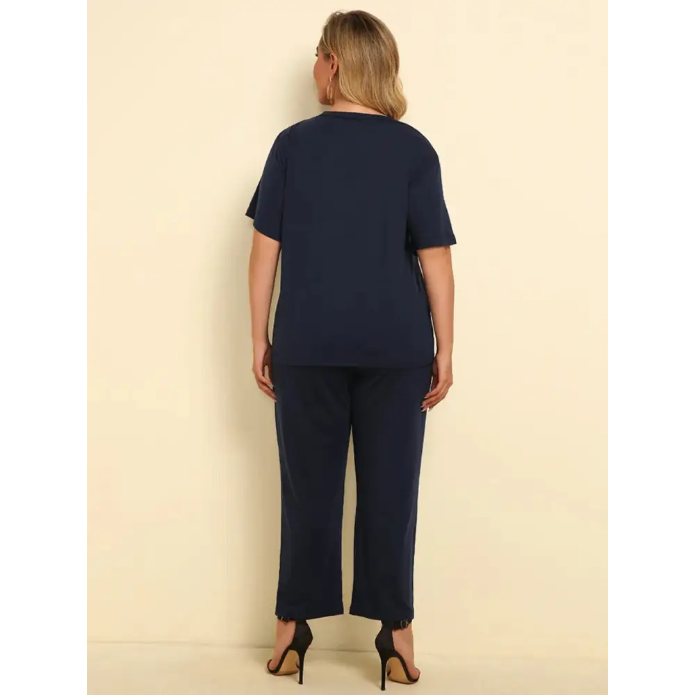 PeaceEase Plus Set – ‘PEACE FOREVER’ Lounge Top & Pants - Thick & Beautiful