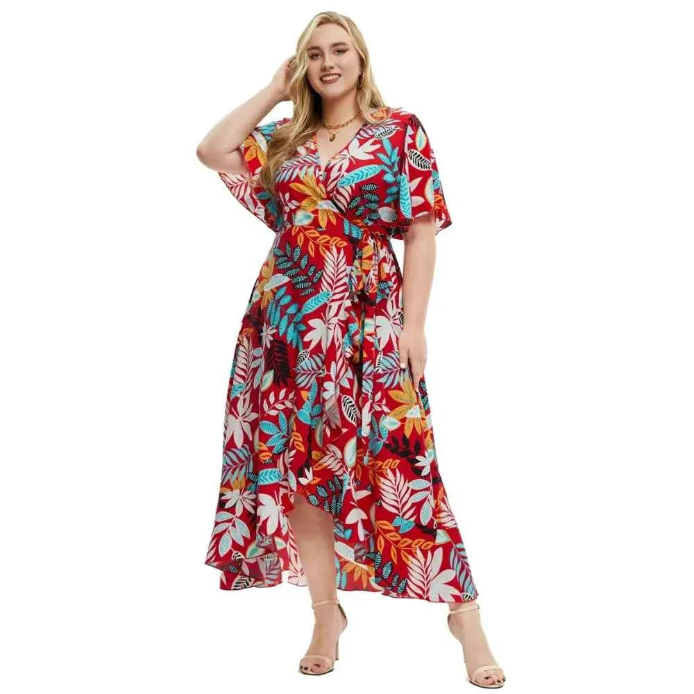 Plus Size Boho Floral Maxi Dress