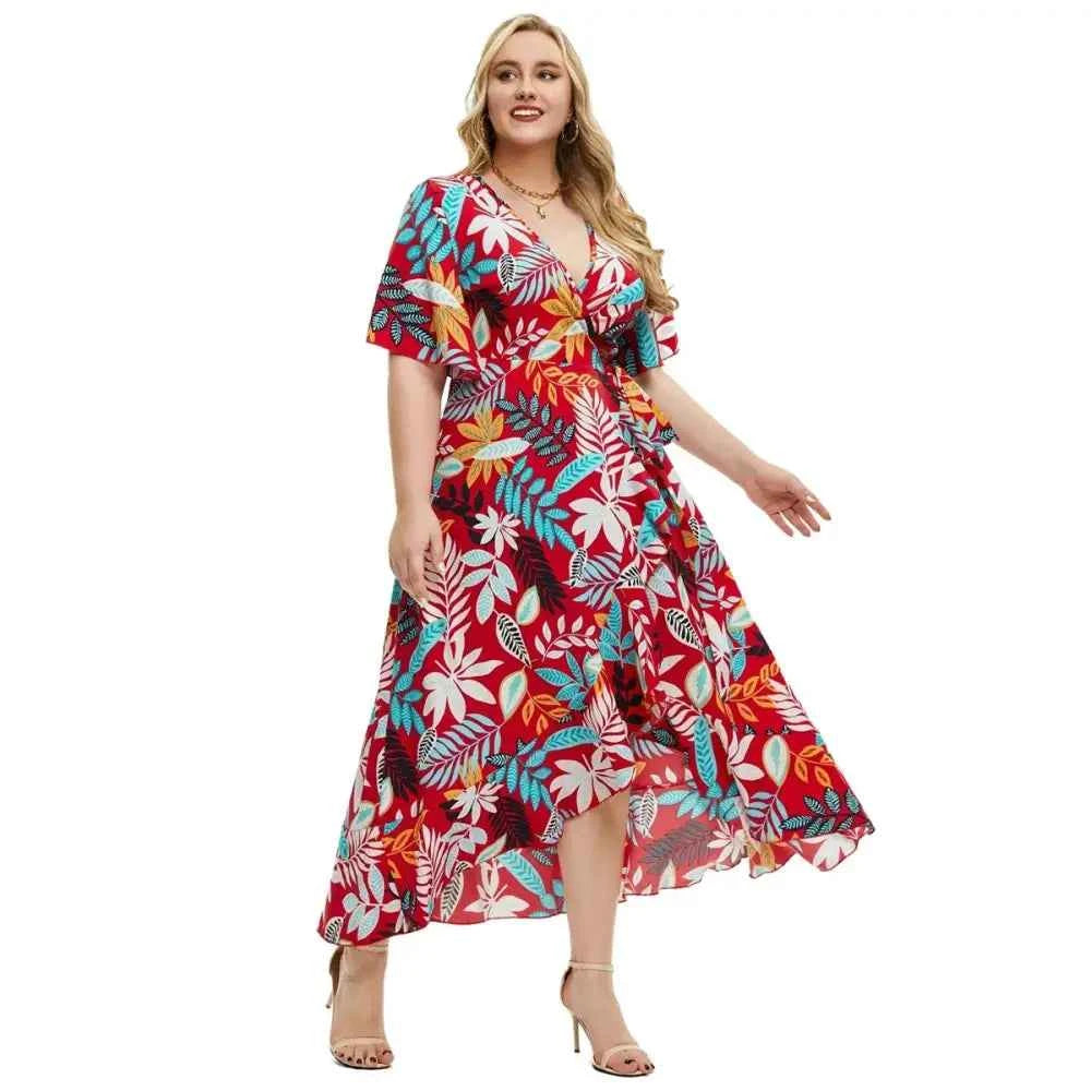 Plus Size Boho Floral Maxi Dress