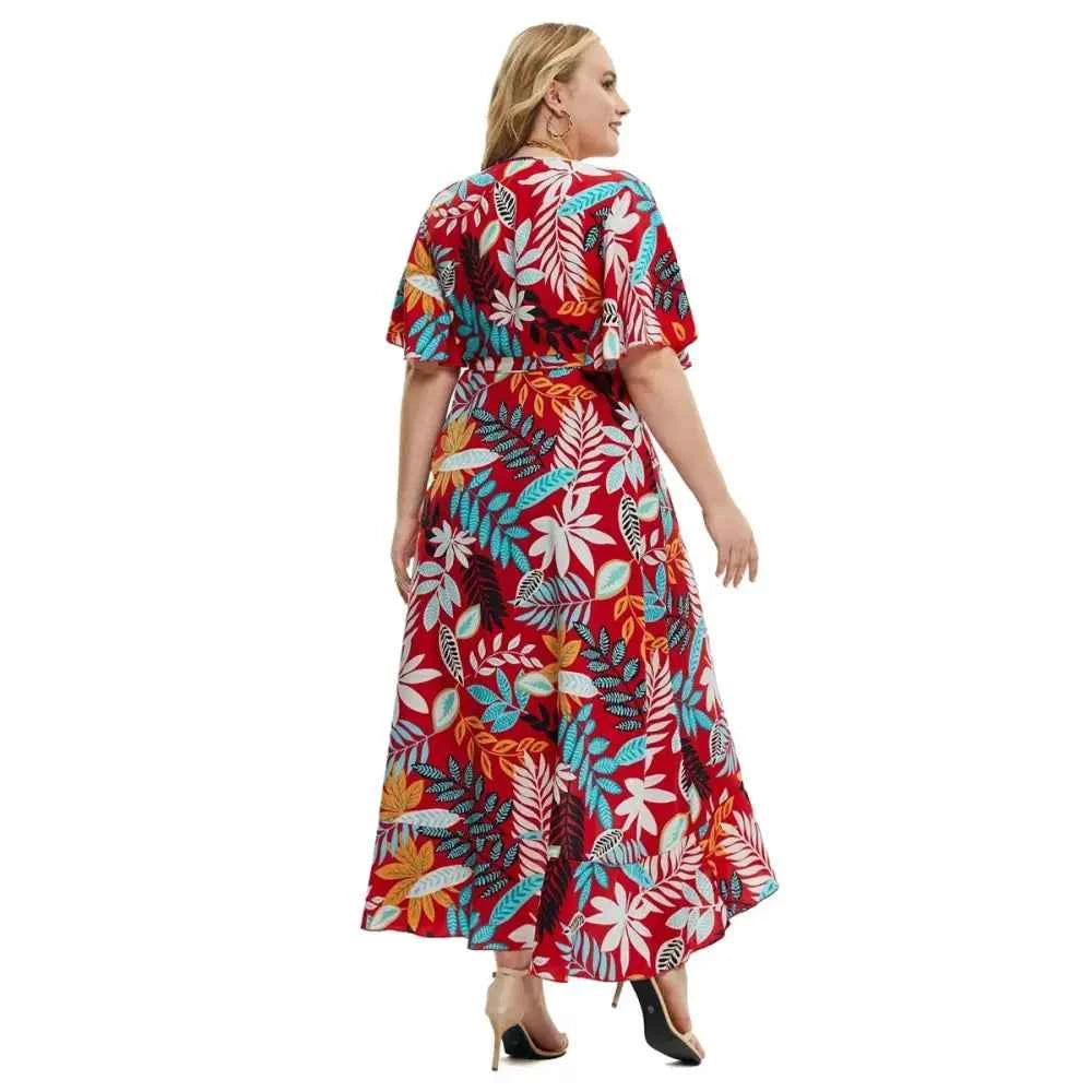 Plus Size Boho Floral Maxi Dress